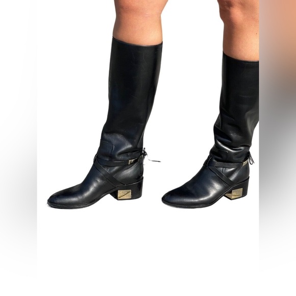 DIOR riding boots leather gold logo - Picture 10 of 11